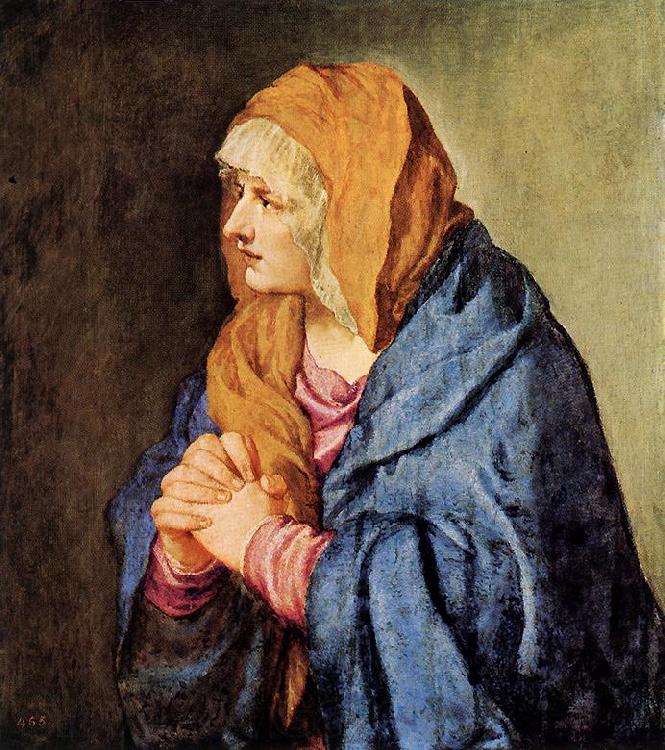 TIZIANO Vecellio Mater Dolorosa (with clasped hands) wt Germany oil painting art